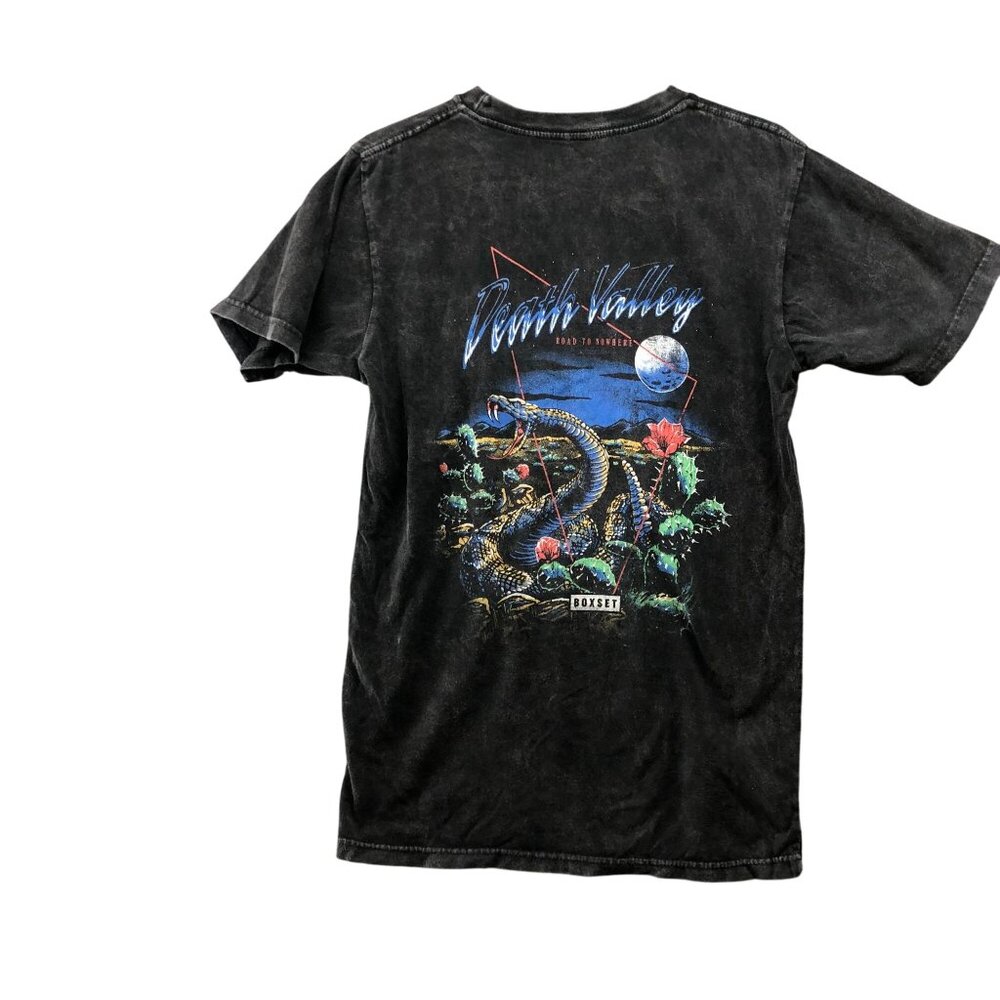 Boxset‎ Death Valley T Shirt Mens S Black Vintage Wash Desert Road To Nowhere
